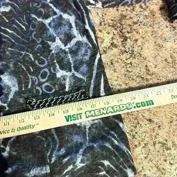 Alberto Makali Womens Zip Up Sweater With Lace Trim Size Medium Accent Chains - Picture 10 of 13